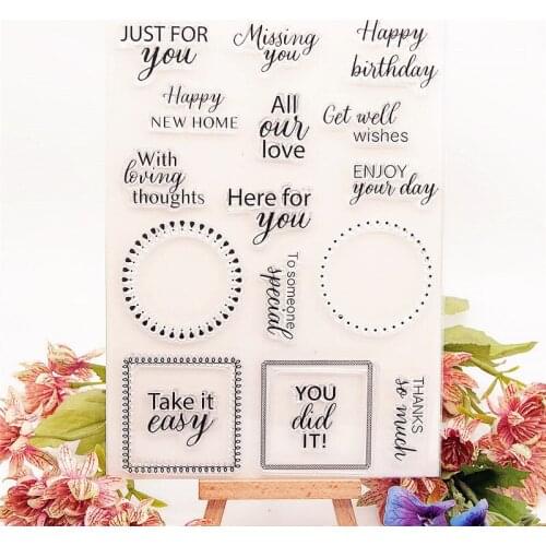 15x21cm Love Letter Clear Stamps Transparent Seal Silicone Seal TPR Christmas Wedding Roller Stamps DIY Scrapbook Album Card