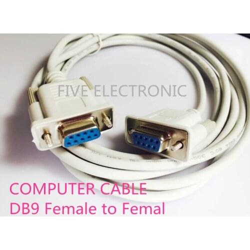 DB9 Female to Female Serial Port Cable Connector. RS232 Computer Cable connector. COM Cable direct connection