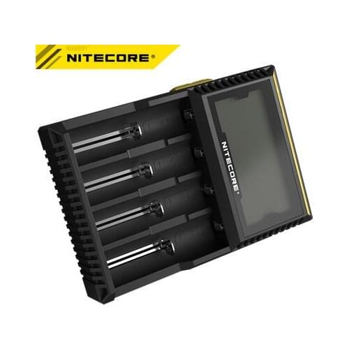 Nitecore D4 LCD Intelligent Circuitry Global Insurance Li-on IMR AAA CR123 18650 14500 16340 26650 Battery Charger Free shipping
