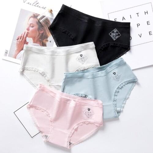 Women Seamless Briefs Sexy Lace Panties Underwear High Elastic Waist Lingerie Intimates