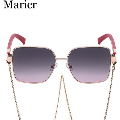 Maricr 2021 Fashion Red New Sunglasses Women Vintage Luxury Brand Glasses Mirror Classic Vintage Oculos De Sol Feminino UV400