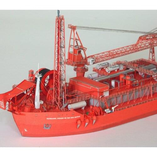 1/400 Norwegian FPSO Offshore Production Tanker DIY 3D Paper Model Ship Puzzle Room Decor Gifts
