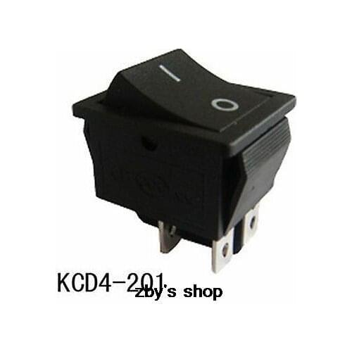 10pcs Black DPST ON/OFF 4 Pin Rocker Boat Switch Black 15A 220V