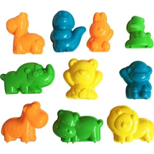 10 Pcs Animal Sand Mud Tool Diy Beach Toy Mould Mould Beach Toys Beach Animal Mould Building Model Kids Holiday Out Beach Toys