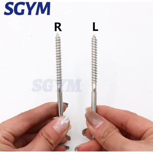10 pcs Swage Lag Screws Left & Right for 1/8 3/16Inch Cable Railing System Stair Deck Wood Post Balusters Decking Hardware