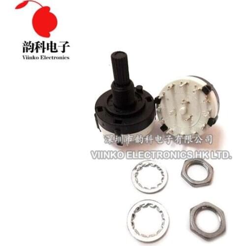 2pcs RS26 1P12T 2P6T 3P4T 4P3T Band Rotary Channel Selector Switch Single Deck Rotary Switch Band Selector