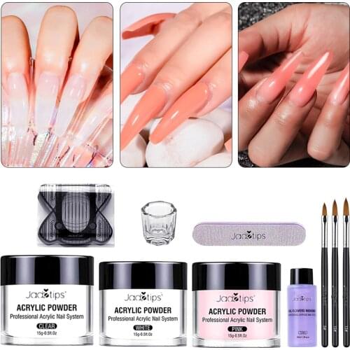 35Pcs Gel Nail Polish Set Nail Kit Acrylic Powder and Liquid Set with Nail Brush Nails Extension Kit for Home Salon uñas acrilic