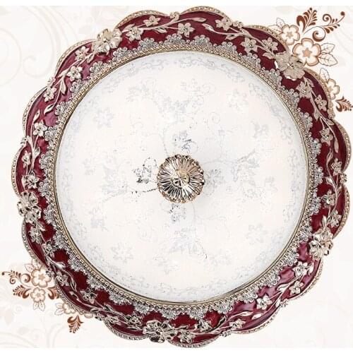 American country painted ceiling lamp living room dining room bedroom European retro simple LED intelligent ceiling lamp