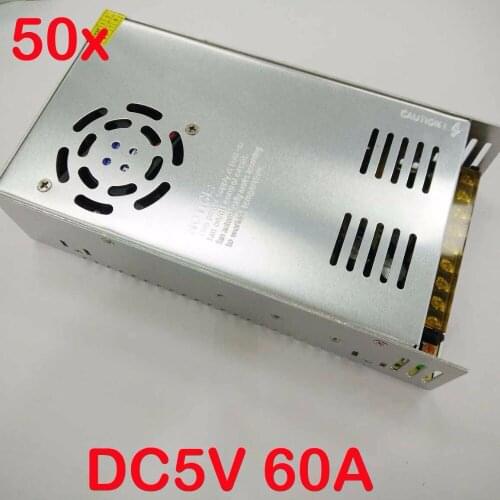 FREE DHL 50pcs/lot DC5V 60A 300W Switching Power Supply transformer, Input AC110~240V ,2 years warranty