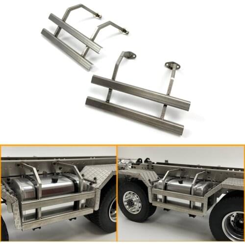 Side Fence Fuel Tank Decoration Protection Bar for 1/14 Tamiya RC Truck Trailer Tipper Scania MAN Benz Volvo Car Diy Parts