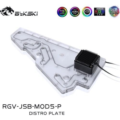 BYKSKI Acrylic Tank use for JONSBO MOD5 Computer Case / 3PIN 5V D-RGB / Combo DDC Pump Cool Water Channel Solution