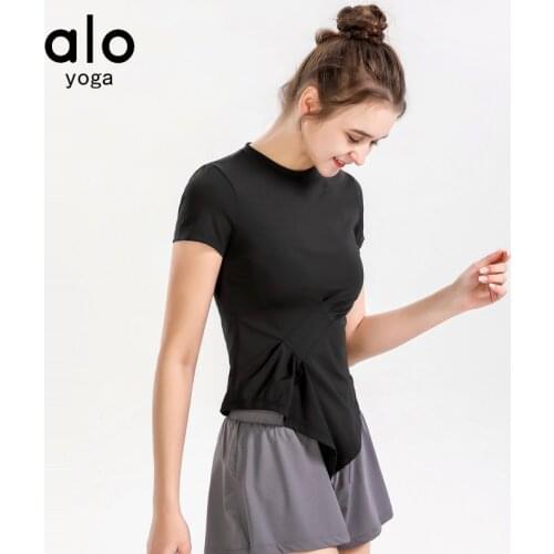 Quick Dry Plus Size Yoga Shirt Solid Short Sleeve Running Workout Top Summer Women Fitness Yoga Top T Shirts -40