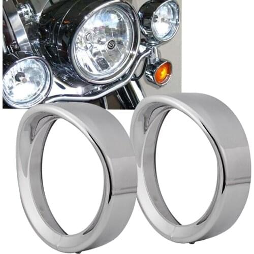 Motorcycle 4.5" 4 1/2 Inch LED Auxiliary Light Fog Light Visor Style Passing Lamp Trim Ring Universal motorcycle