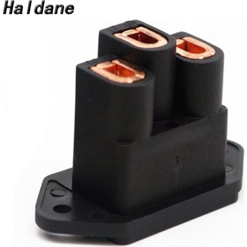 Haldane 2pcs HIFI FI-06 DIY Rhodium Gold Plated Red Pure Copper Plating US IEC inlet Power Socket AC 250V 10A