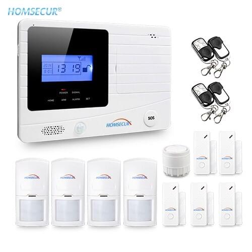 HOMSECUR Wireless&wired GSM Home Security Alarm System +PIR Sensor+ Door Sensor