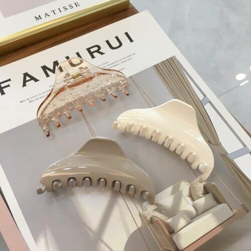 New Hair Claw for Women Tough Plastic Hair Claw Large Size Transparent Claw Clip Elegant Hair Clamps Crab Hair Accessories Gifts