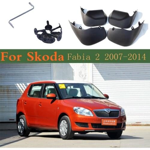 Set Molded Mudflaps Splash Guards Mudguards Fender Front Rear Styling Car Mud Flaps For Skoda Fabia Mk2 2 542 5J 2014-2007
