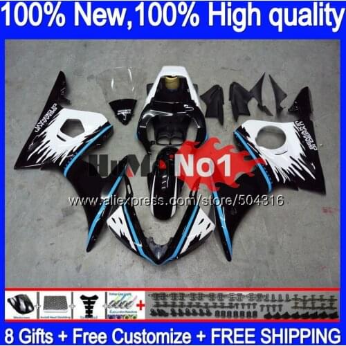 Body For YAMAHA YZF600 YZF R6 600CC YZF 600 R 6 CC Hot blue blk 5MC.123 YZF-600 YZF-R6 2003 2004 2005 YZFR6 03 04 05 Fairings