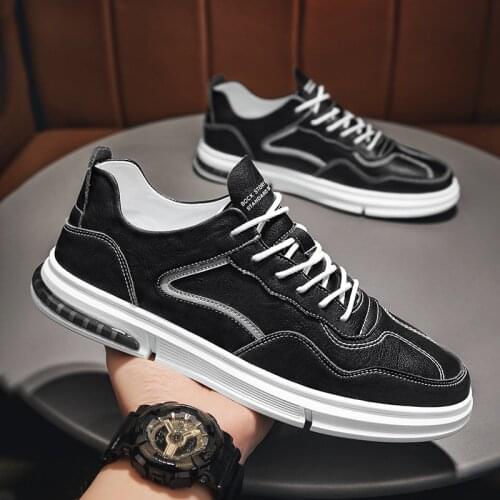 Luxury Microfiber Mens Sneakers Shoes Sewing Upper Mens Casual Shoes Wear Resistant Flat Shoes For Men Treadmill Mens Shoes