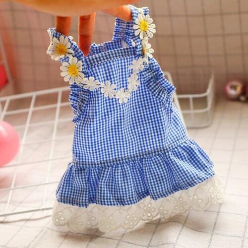 Summer Pet Clothes Puppy Cat Skirt For Small Dog Dresses Pets Cat Clothing For Dog Dress Skirts Strips Sling Vest Dress Dogs New
