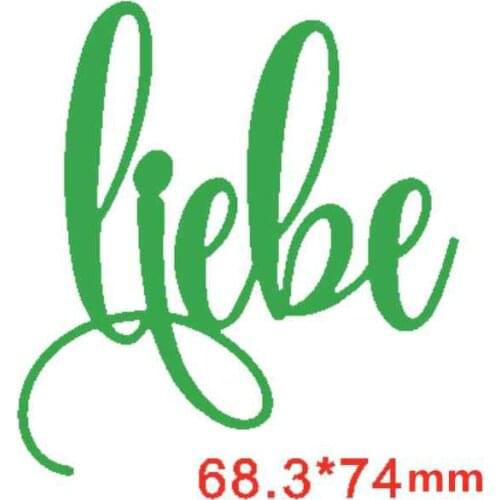 Liebe German Word Die Cuts For Card Making German Word Liebe dies scrapbook metal cutting dies