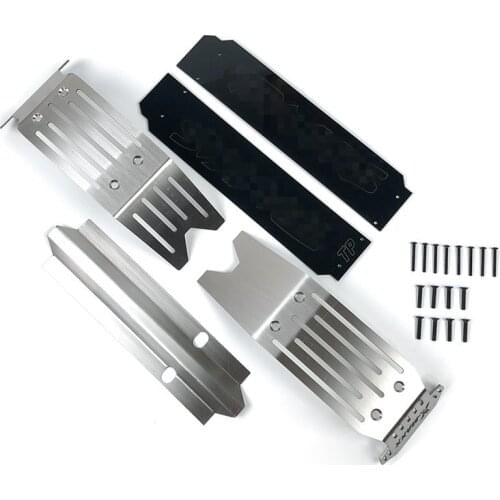 Metal Chassis Armor Suit Stainless Steel Skid Plate Kit Chassis Armor Protection Plate For 1/5 TRAXXX XMAXX X-MAXX RC Car Parts