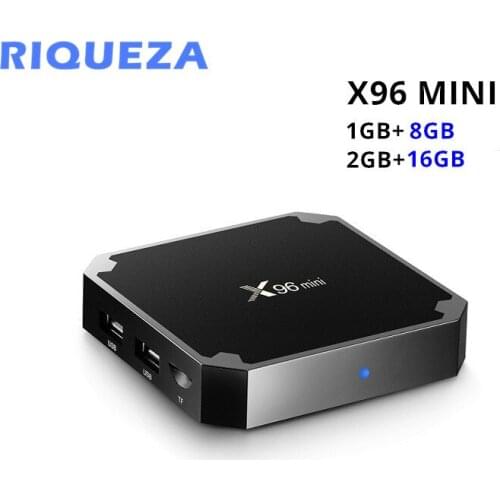 RIQUEZA X96 Mini TV BOX Android 7.1.2 OS Smart TV Box 2GB 16GB Amlogic S905W Quad Core 2.4GHz WiFi Set Top Box 1GB 8GB X96mini