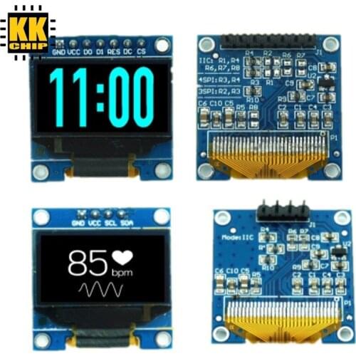 IIC SPI 0.96 inch OLED White Display Module 128X64 I2C SSD1306 12864 LCD Screen Board GND VCC SCL SDA 0.96" for Arduino