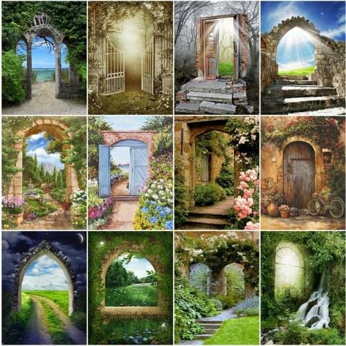 AZQSD Diamond Painting Kit Door Picture Of Rhinestones Handmade Gift Diamond Embroidery Sale Landscape Home Decoration