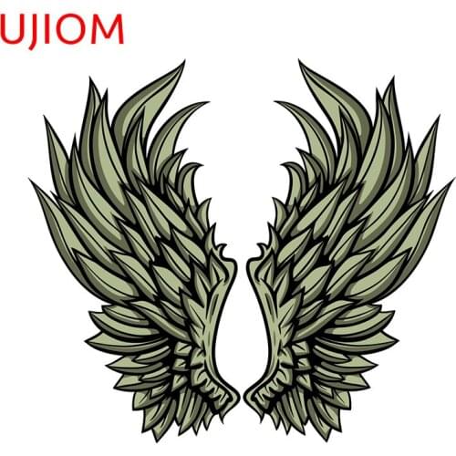 UJIOM Angel Wings Door Sticker Bedroom Accessories Room Decor Wall Stickers Living Room Decoration Waterproof Decorative Decals