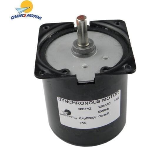 New Product 220V 68KTYZ Home Appliance Synchronous Gear Motor With Bracket 5RPM Speed Reducing Gear Motor