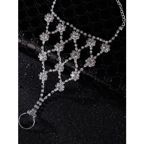 Summer women anklets rhinestone anklet bohemian beach anklet barefoot foot jewelry