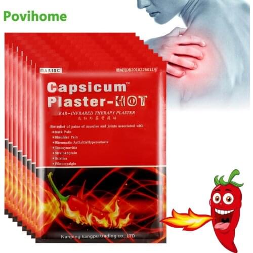 80Pcs Hot Capsicum Analgesic Patch Rheumatoid Arthritis Chinese Medical Muscle Joints Pain Relief Stickers Body Massage Plaster
