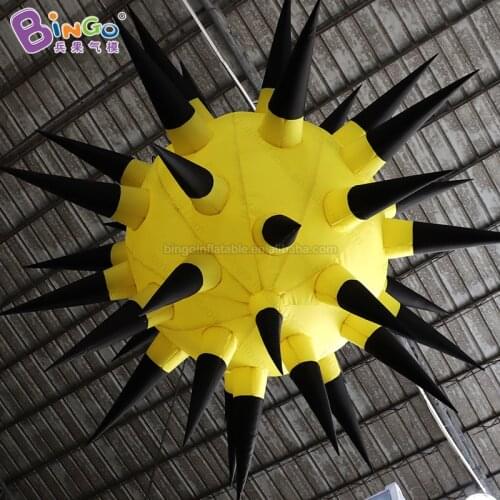 Personalized 2 pcs 2m LED Light Inflatable star balloon / Inflatable spiky ball / Inflatable Christmas star for decoration toys