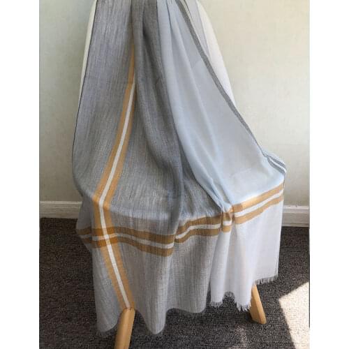 Real Cashmere Shawl Scarf Women silver striped ring velvet thin warm comfortable pure color ladies windshield shawl