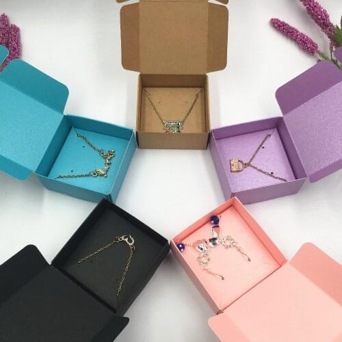 20 set 6.5x6.5x3cm Jewelry Box Necklaces Earrings Bracelets Boxes Gift Packing Display boxes accept customize