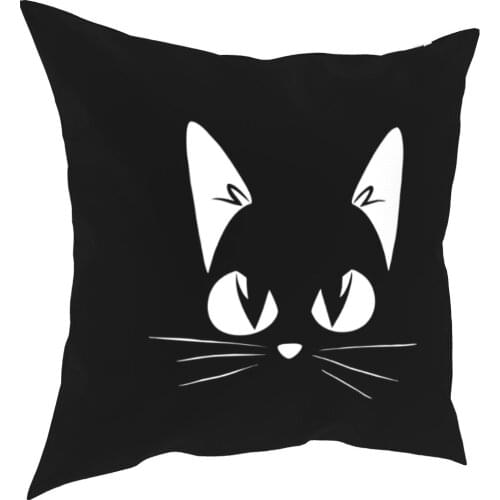 Nice Jiji cat face pillow cover pillow cover Decor Anime Ghibli Kiki of delivery Service pillow case cover house 40*40cm