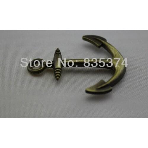 50pcs Antique Bronze Anchor Connectors For Bracelets Alloy Charms Findings For Jewelry 25*33mm