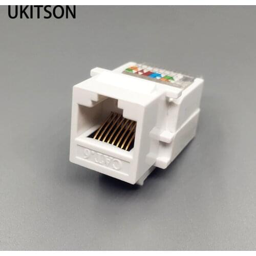 CAT6 RJ45 Insert Keystone Gigabit LAN Coupler Plug Standard T568A/B Network Module Slot For Internet Jack Ethernet Connector
