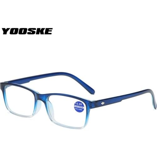 YOOSKE Anti-blue light Reading Glasses Women Men Hyperopia Eyeglasses Vintage Presbyopia Glasses Eyewear +1.0 1.5 2.0 2.5 3.0