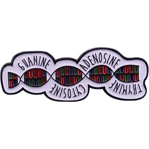 DNA Double Helix Badge biological science Brooch genetics decor for medical researcher