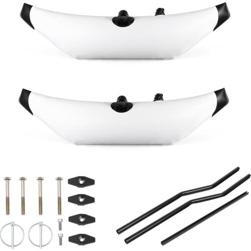 2Pcs Inflatable Boat Kayak Outrigger Canoe Boat Standing Float Stabilizer Standing Float Buoy 101cm Aluminum Alloy Rod PVC