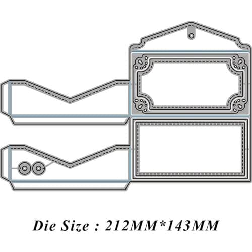 2021 Christmas Cut Die Double Envelope Folder Metal Cutting Dies Diy Molds Scrapbooking Paper Making Die Cuts Crafts