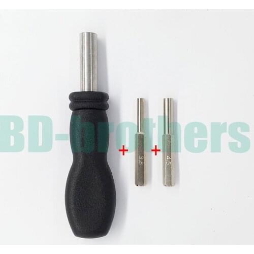 3.8mm 4.5 mm Security Screwdriver Bit and Black Magnetic Extend Handle Allen Key For Game Console 100set/lot
