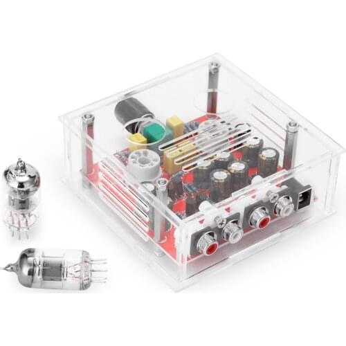 AC12V 6J1 Tube Amplifier Preamp Board Dual Channel Class A Volume Control Tone Preamplifier Boards with Cryst Finish Board