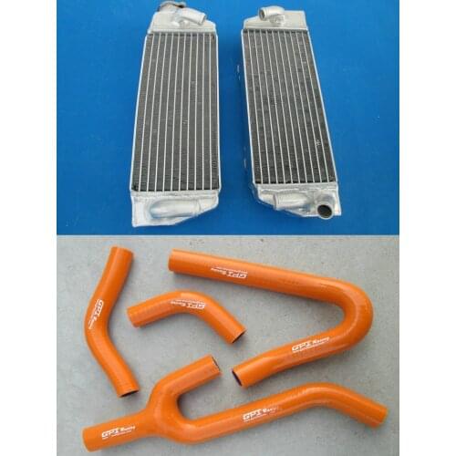 Aluminum radiator +hose for KTM 250/300/380 MXC/EXC/SX 1998-2003 L&R 98 99 00 01 02 03
