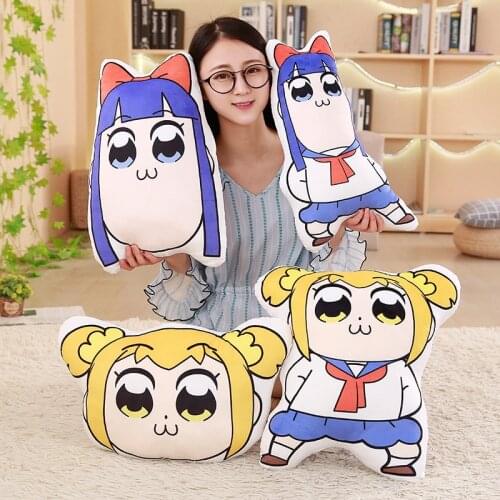 Anime Plush Doll Pendant Pop Team Epic Popuko & Pipimi Plush Stuffed Pillow Pop Team Epic Pop Pipi Plush Cushion Toys