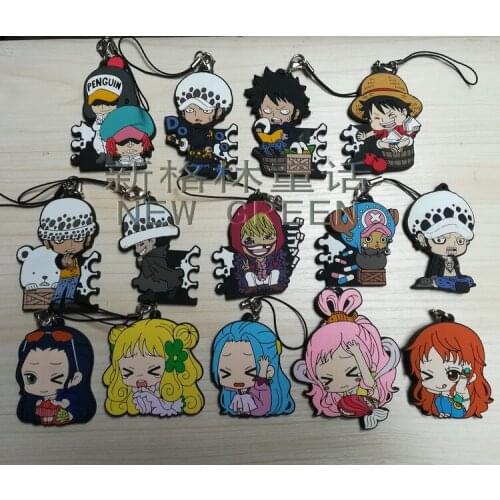 BANDAI One Piece Action Figure Genuine Ichiban Rewards Luos Life H Reward Chopper Ace Jinbe Nami Soft Rubber Pendant Rare Model