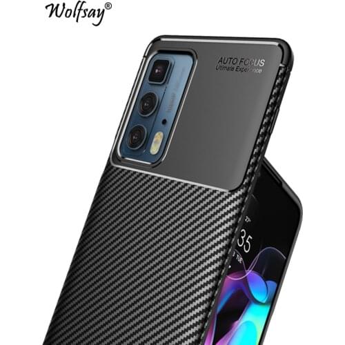 For Motorola Edge 20 Pro Case Bumper Anti-knock Silicone Carbon Fiber Cover For Motorola Edge 20 Pro Case For Moto Edge 20 Pro