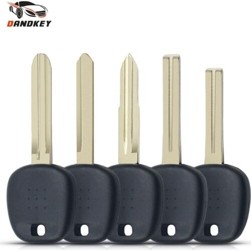Dandkey For Toyota Rav4 Prado Corolla Camry Reiz Highlander Yaris Corolla Transponder Blank Chip Key Shell Uncut Blade No Logo